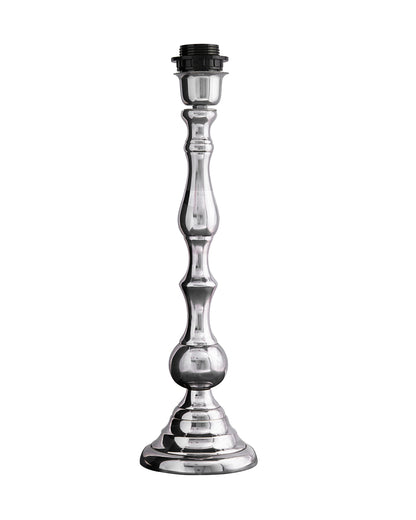 Teardrop chrome lamp with shade