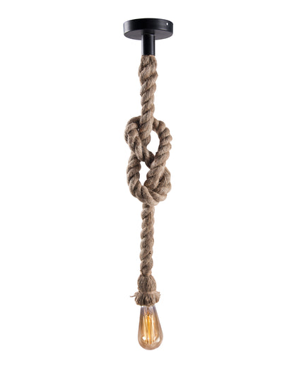 Edison lamp Rustic Rope hanging/pendant E27 Holder, Decorative, Hanging Light Vintage Retro Ceiling Light, Beige color. 1.2 Meter