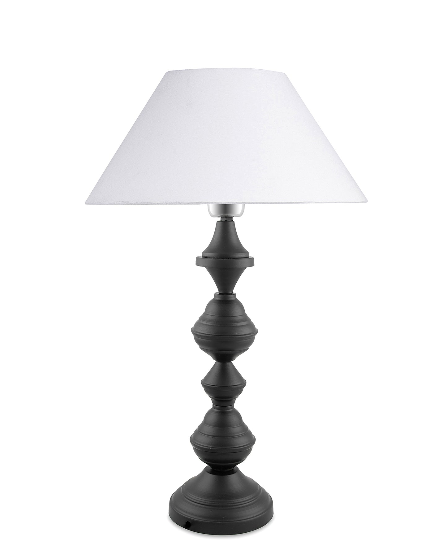 Nordic waterdrop matt black table lamp with shade