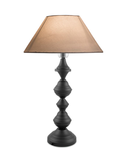 Nordic waterdrop matt black table lamp with shade