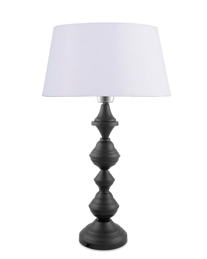 Nordic waterdrop matt black table lamp with shade