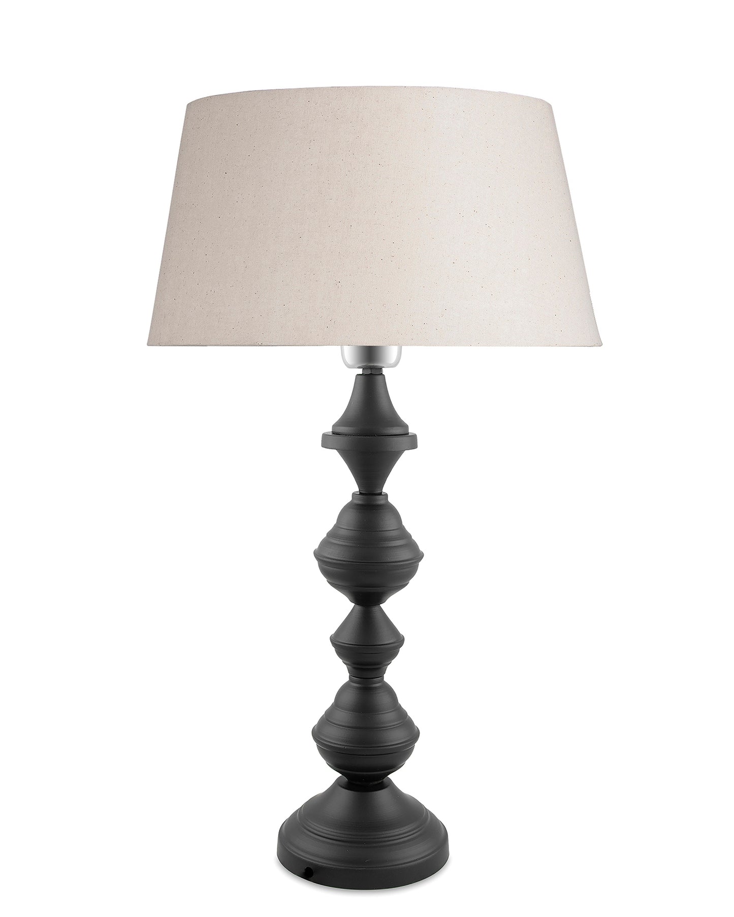 Nordic waterdrop matt black table lamp with shade