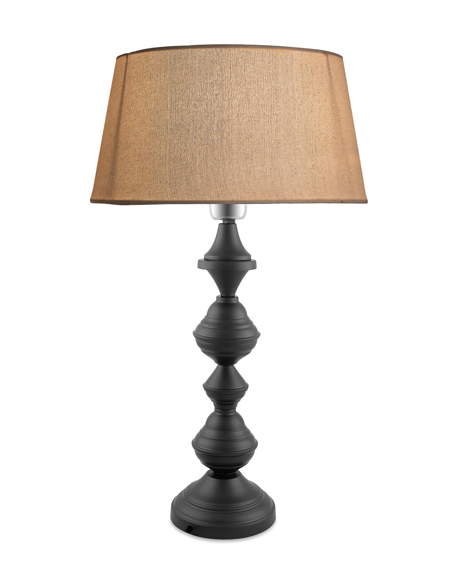 Nordic waterdrop matt black table lamp with shade