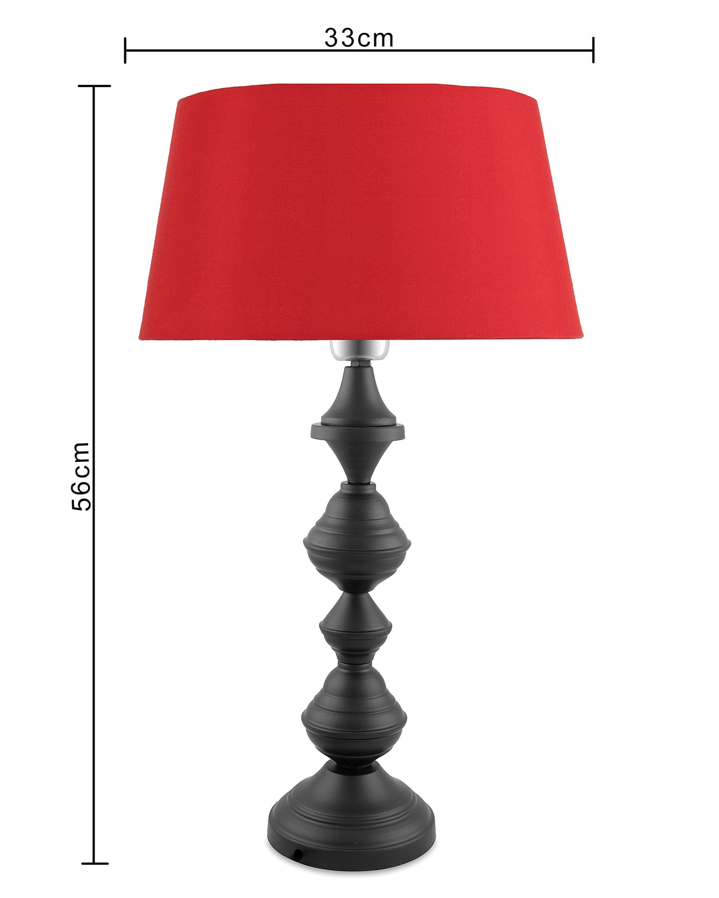 Nordic waterdrop matt black table lamp with shade