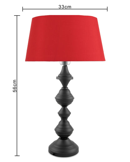 Nordic waterdrop matt black table lamp with shade