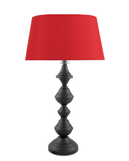 Nordic waterdrop matt black table lamp with shade