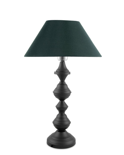 Nordic waterdrop matt black table lamp with shade