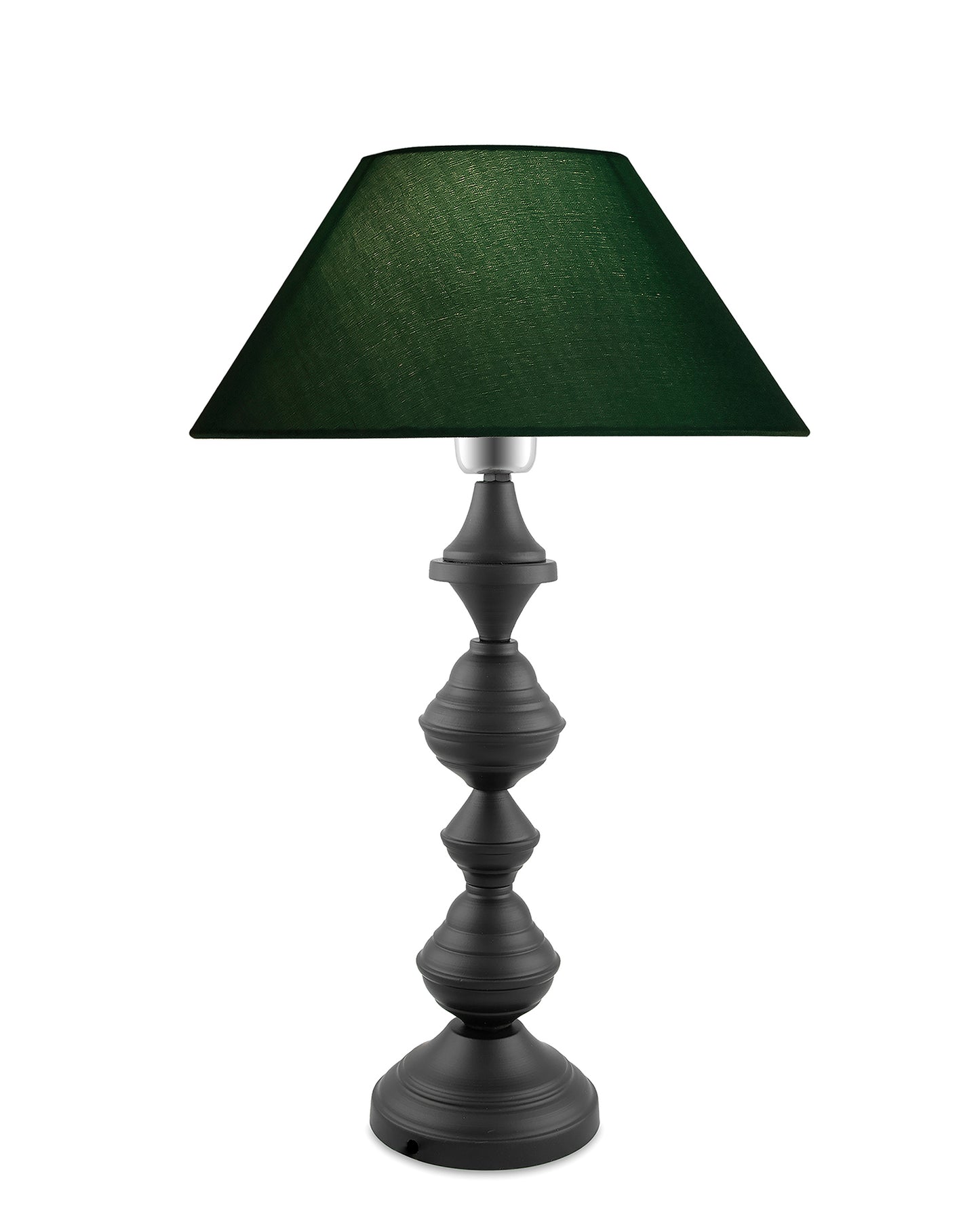 Nordic waterdrop matt black table lamp with shade