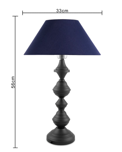 Nordic waterdrop matt black table lamp with shade