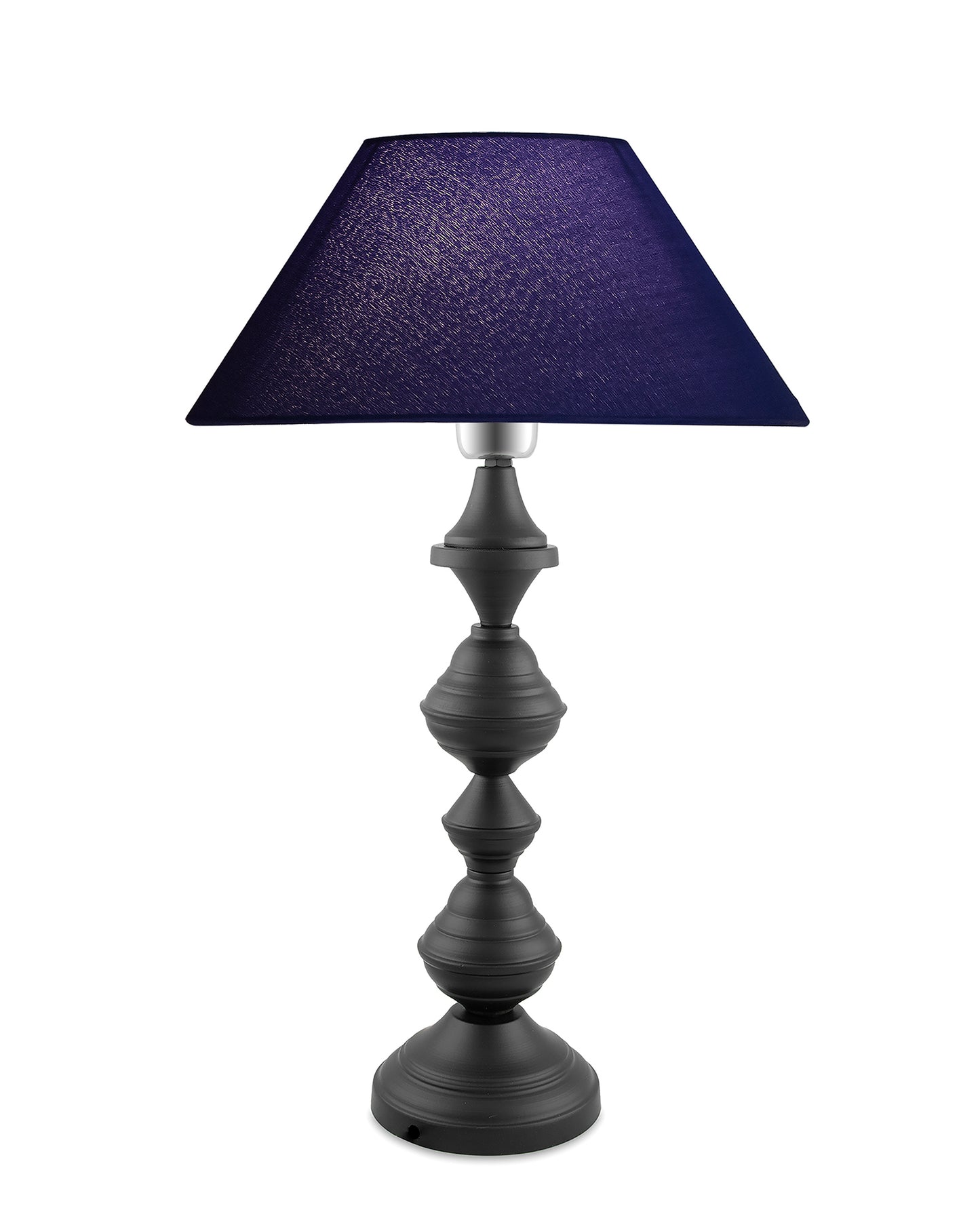 Nordic waterdrop matt black table lamp with shade
