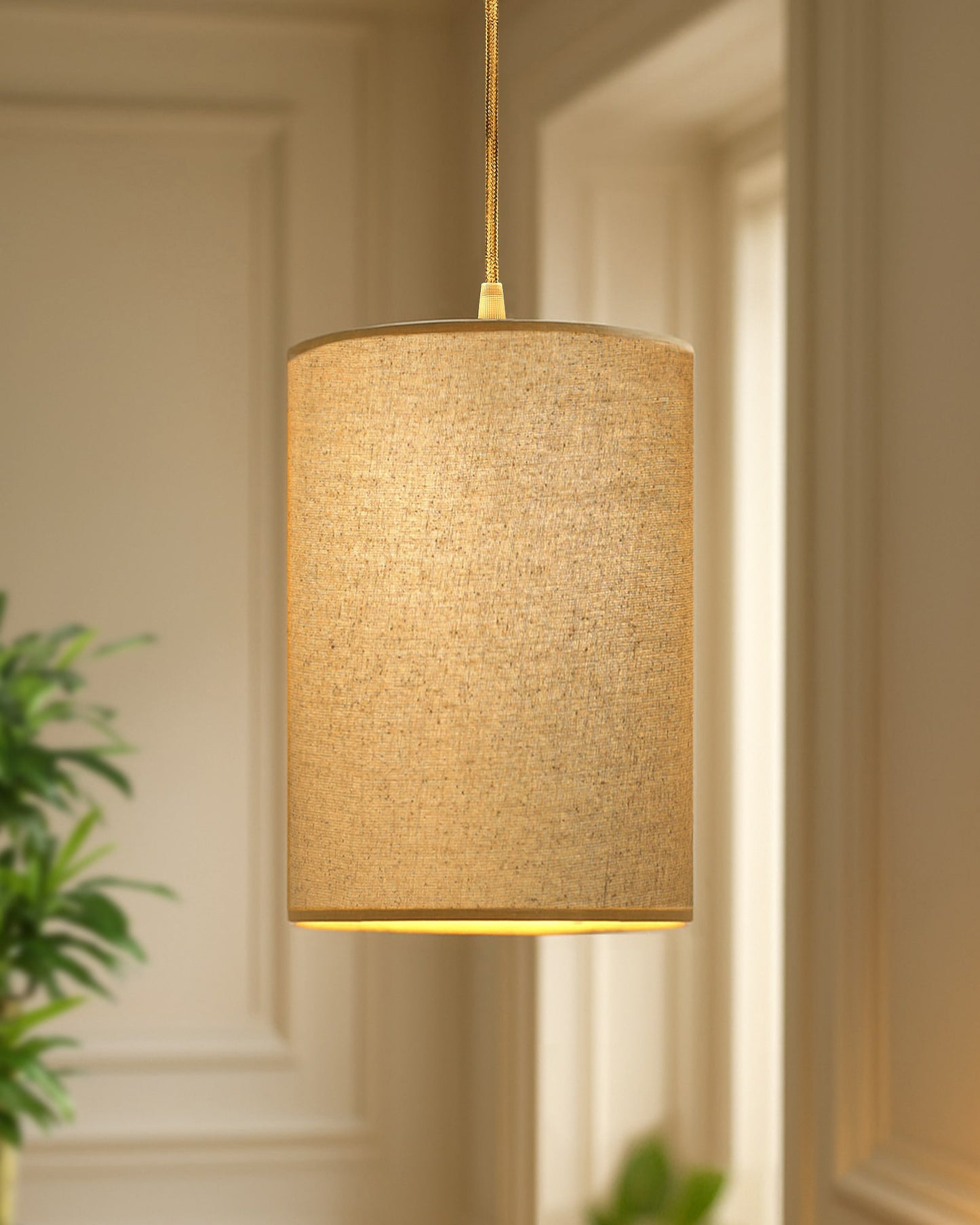 Classic Cylinder hanging shade, hanging pendant light with fixture