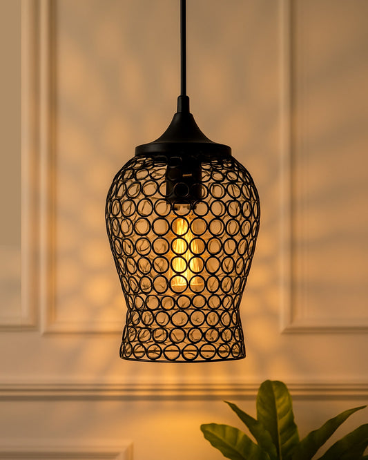 Hanging Black Steel light, hanging light and fixture
