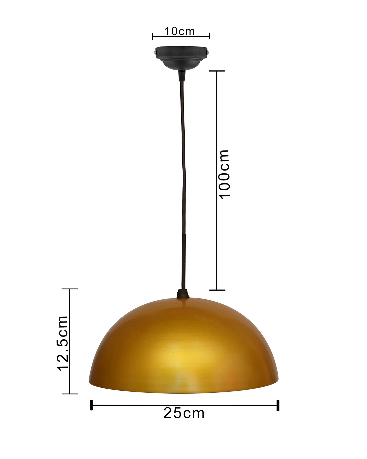 Metallic Pendant hanging light, hanging lamp 10"