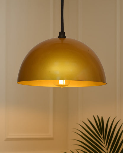 Metallic Pendant hanging light, hanging lamp 8"