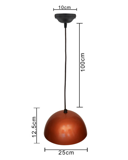 Metallic Pendant hanging light, hanging lamp 10"