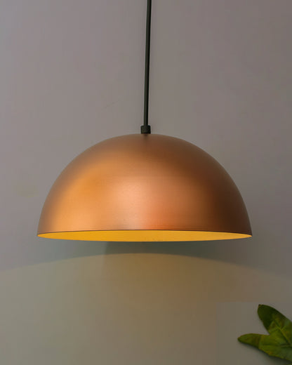 Metallic Pendant hanging light, hanging lamp 10"