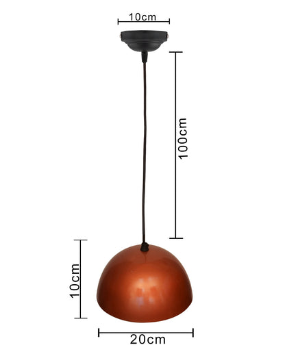 Metallic Pendant hanging light, hanging lamp 8"