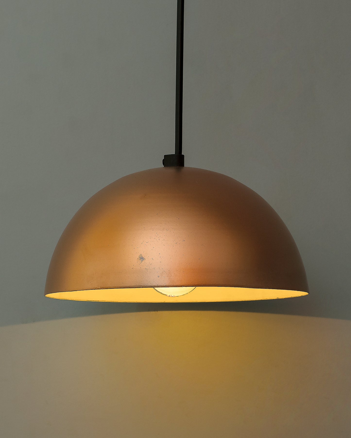 Metallic Pendant hanging light, hanging lamp 8"