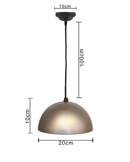 Metallic Pendant hanging light, hanging lamp 8"