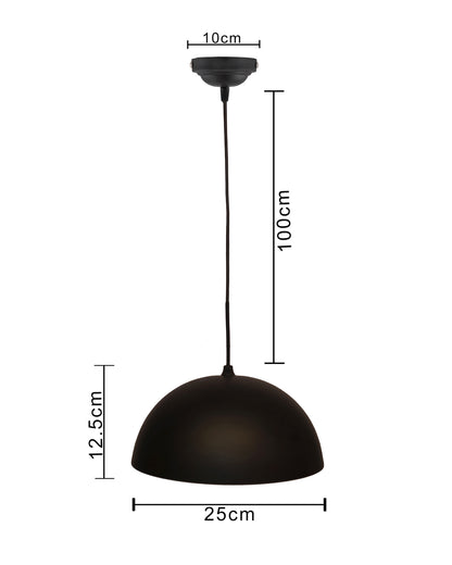 Metallic Pendant hanging light, hanging lamp 10"