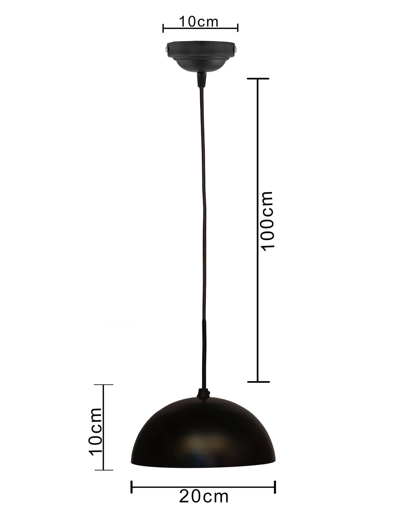 Metallic Pendant hanging light, hanging lamp 8"