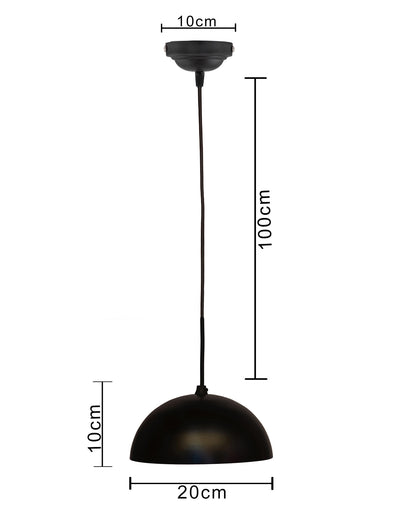 Metallic Pendant hanging light, hanging lamp 8"