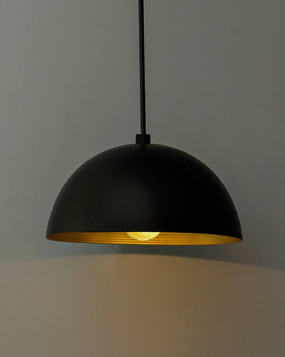 Metallic Pendant hanging light, hanging lamp 8"