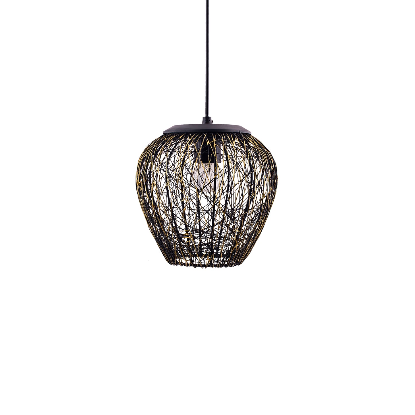 Hanging Black Steel Wire Mesh Pendant, hanging light, lamp