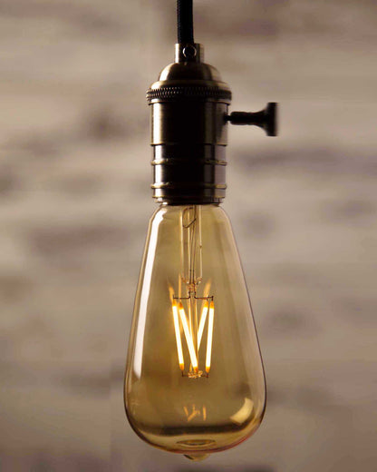 ST64 Pear Shape Filament LED Bulb, 4 Watt, Industrial Decorative Vintage Light Lamp