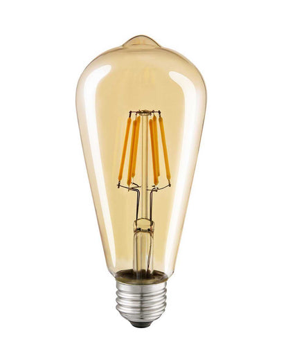 ST64 Pear Shape Filament LED Bulb, 4 Watt, Industrial Decorative Vintage Light Lamp