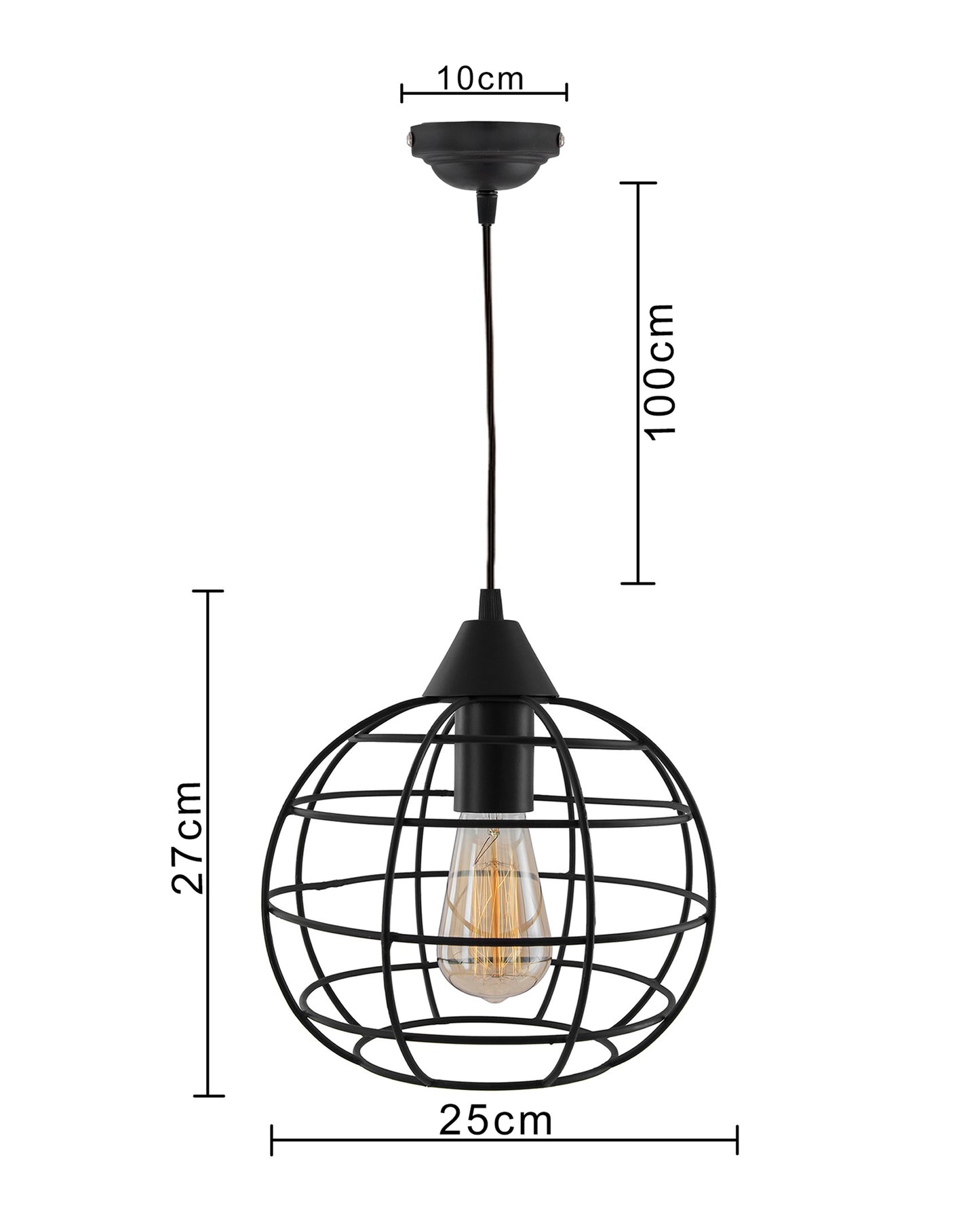 Vintage Edison Filament hanging Classic Sphere, E27 hanging light