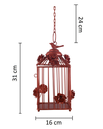 Decorative Hanging Bird Cage, Balcony/Patio Planter cage/hanging Candle holder
