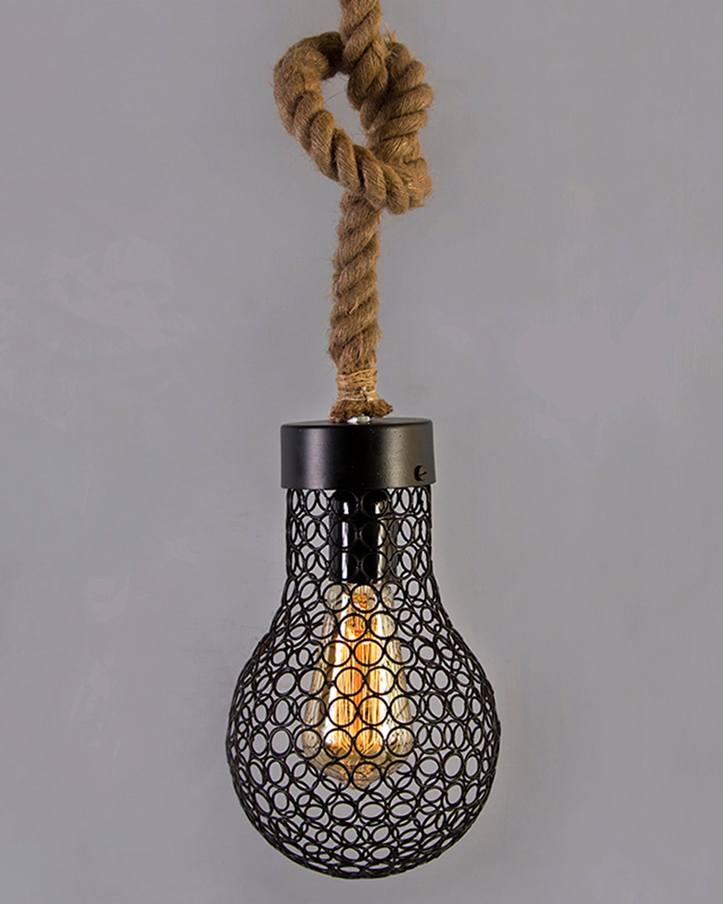 Homesake® Wire Loop Bulb Pendant hanging light, with rope wire for Home Decor