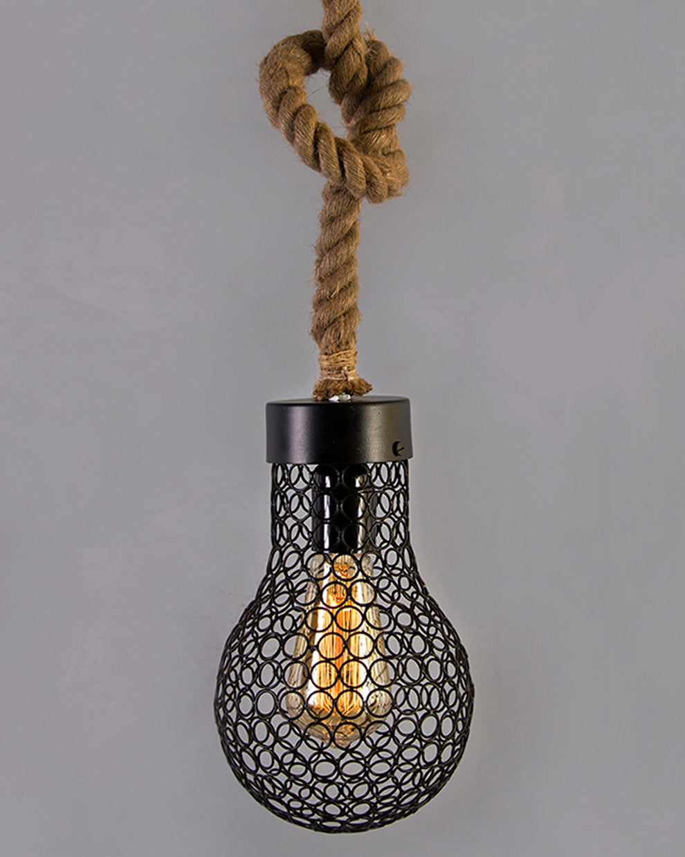 Homesake® Wire Loop Bulb Pendant hanging light, with rope wire for Hom ...