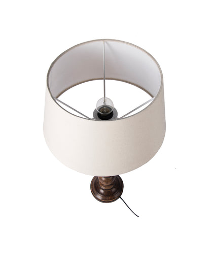 Mabel Antique Black Wood Table Lamp With Shade