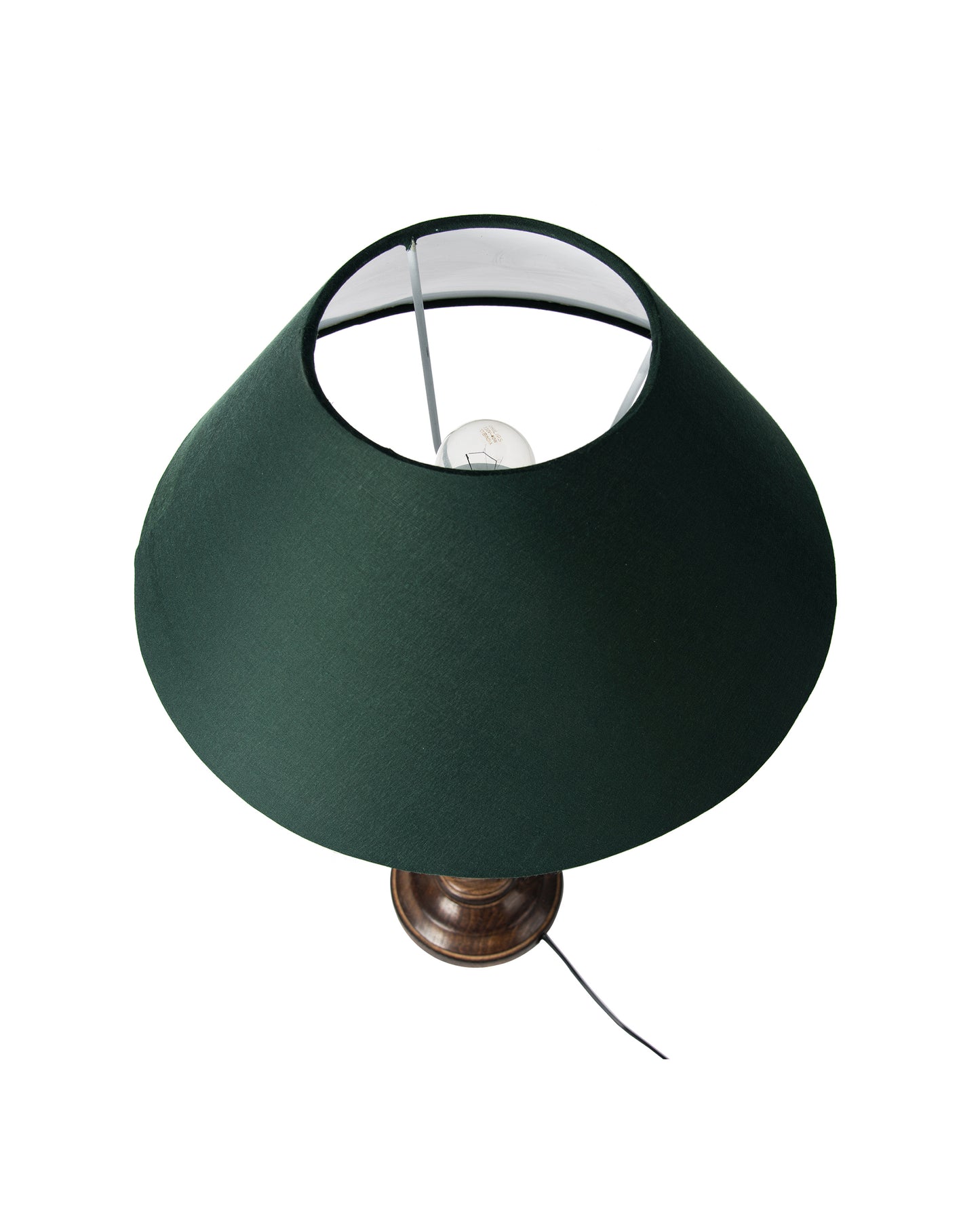 Mabel Antique Black Wood Table Lamp With Shade