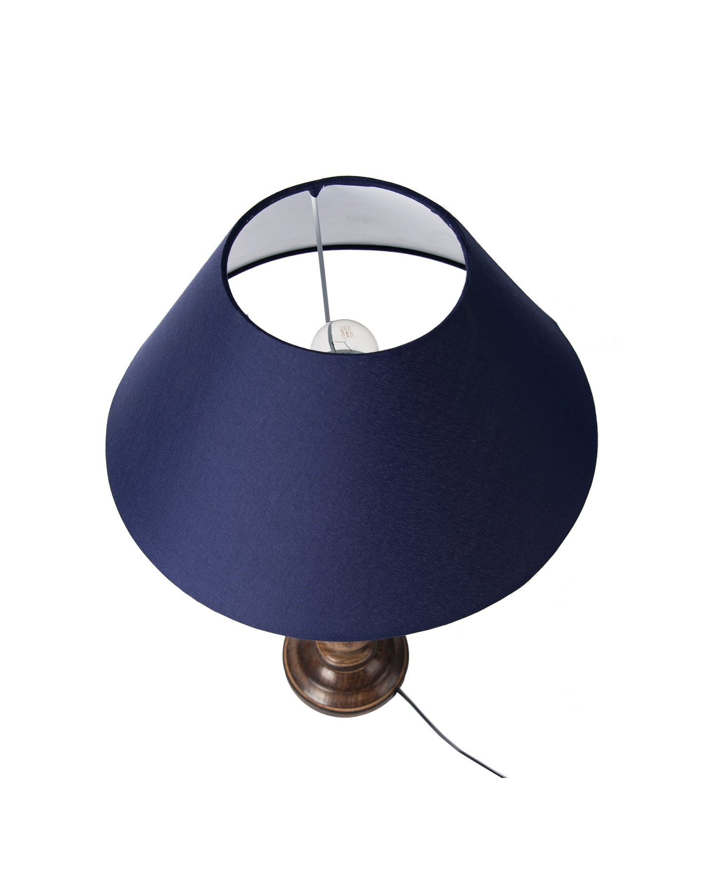 Mabel Antique Black Wood Table Lamp With Shade