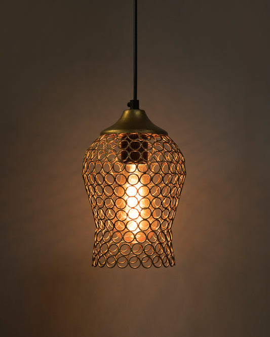 Hanging Golden Steel light, hanging light and fixture