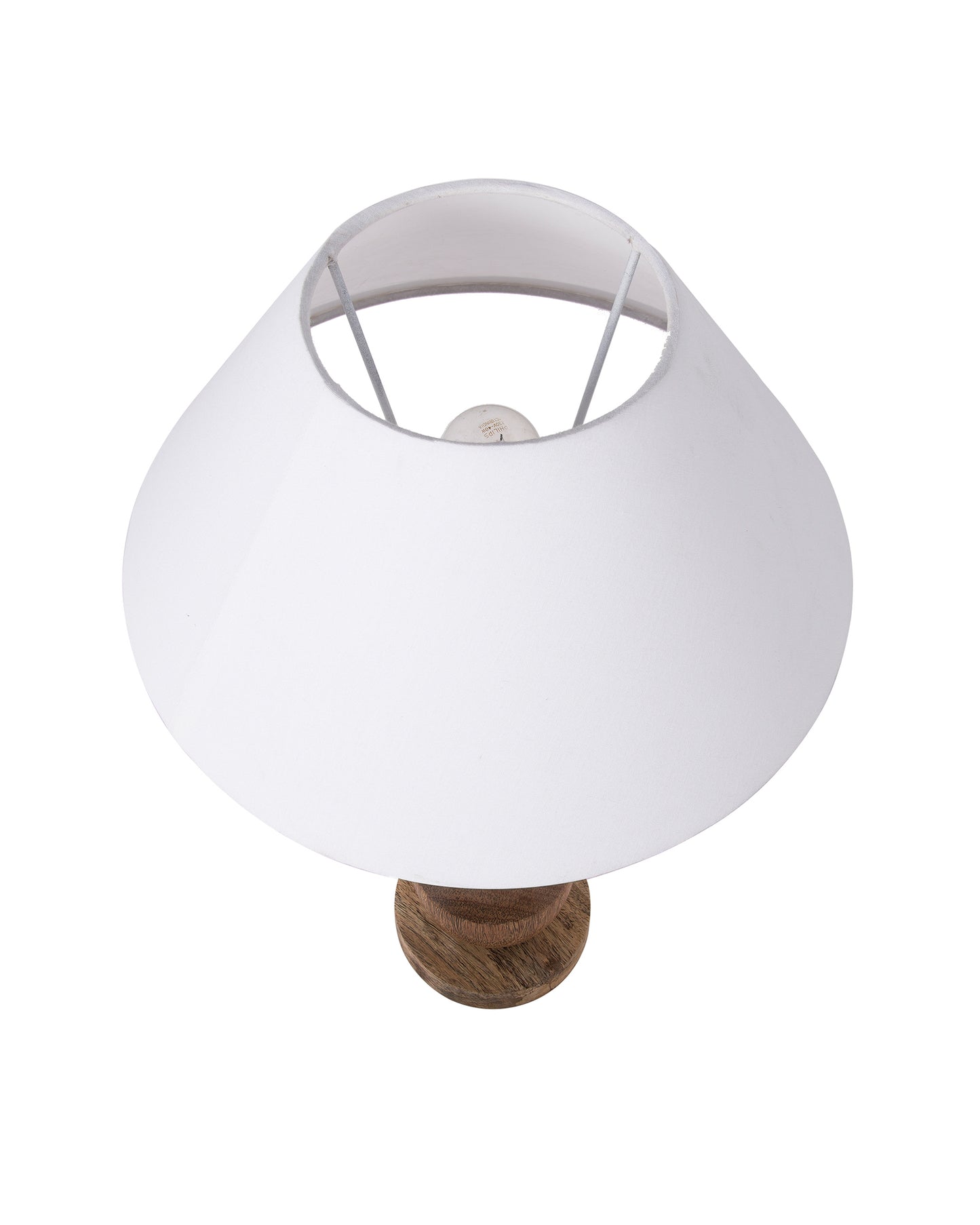 Classic Cubist Wooden Table lamp, with shade