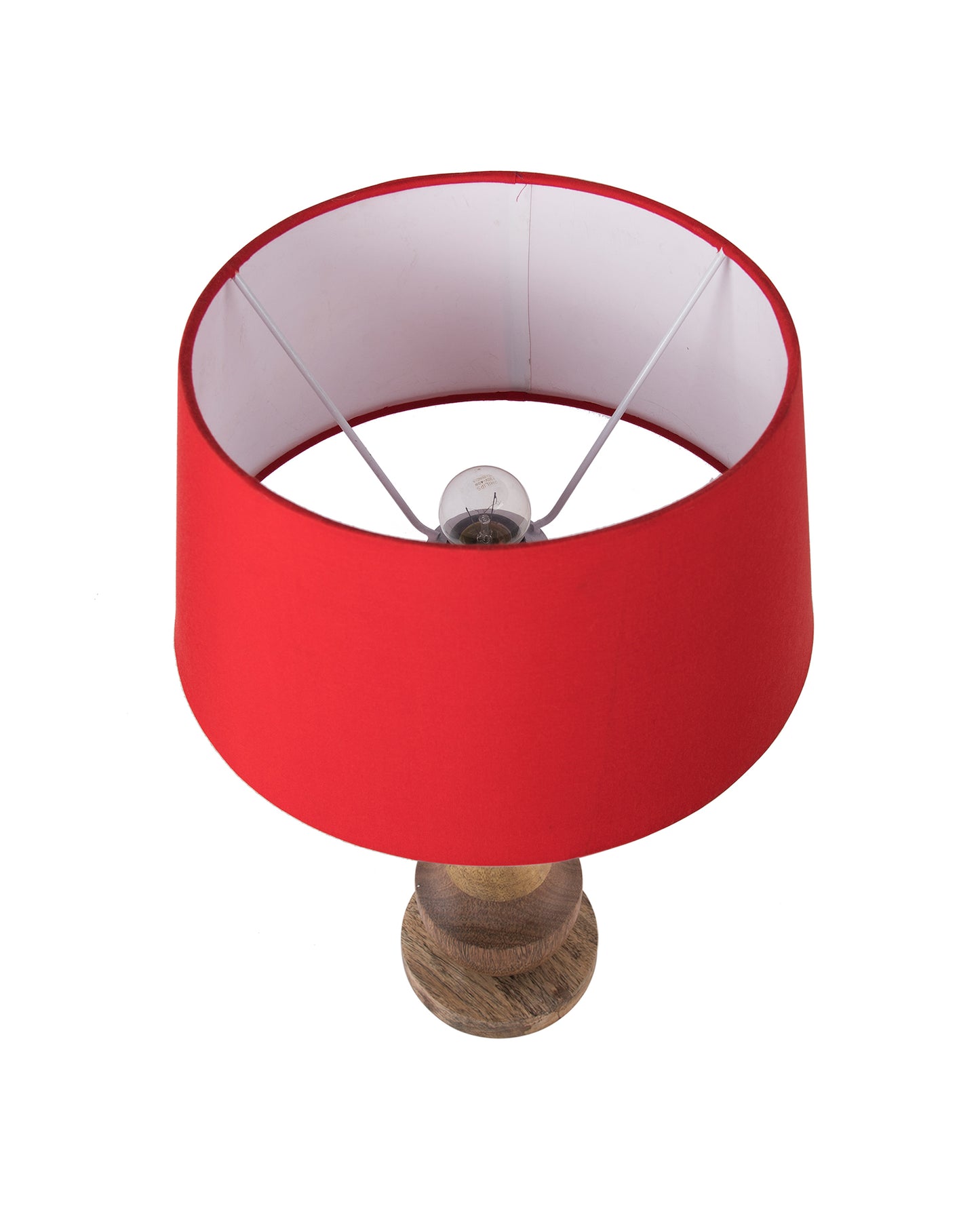Classic Cubist Wooden Table lamp, with shade