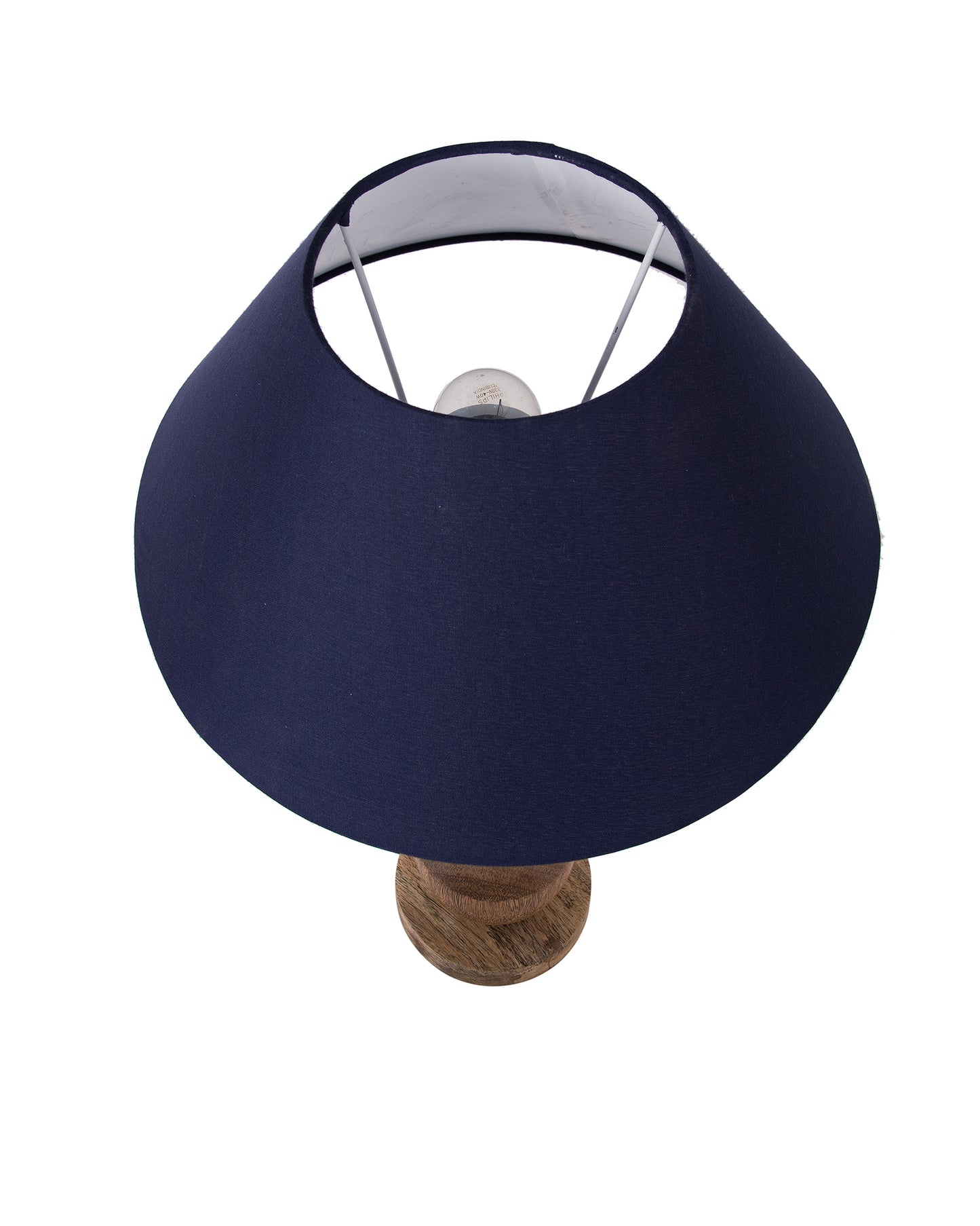 Classic Cubist Wooden Table lamp, with shade