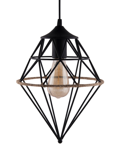 Vintage Edison Filament hanging hemp rope Gem , E27 hanging light, Industrial Retro light
