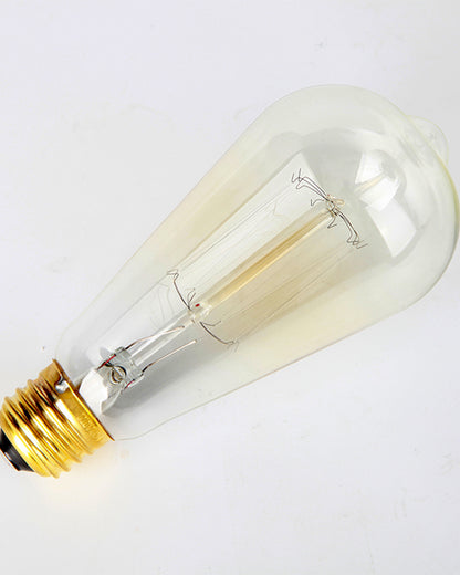 E27 ST64 Pear Shape Edison Tungsten Squirrel Cage Filament Vintage Antique Bulb