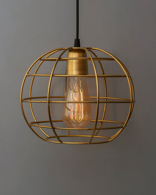 Golden Edison Filament hanging Classic Sphere, E27 hanging ceiling light for LED/filament bulb, decorative urban retro lighting