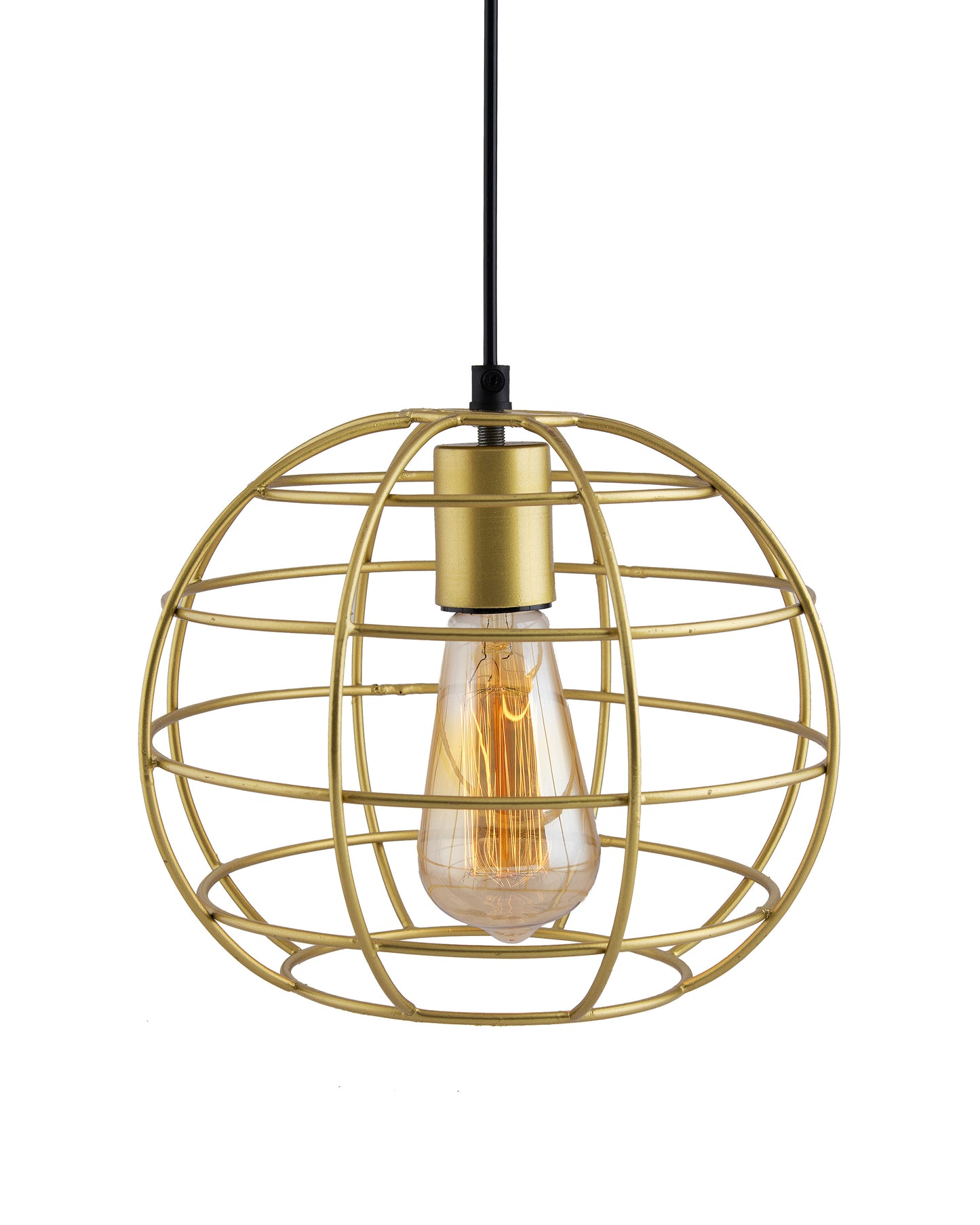 Golden Edison Filament hanging Classic Sphere, E27 hanging ceiling light for LED/filament bulb, decorative urban retro lighting