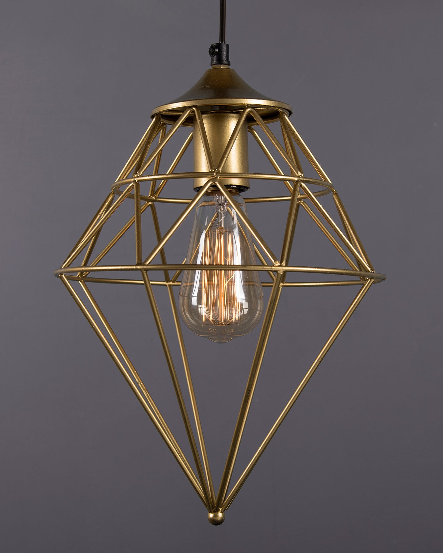 Golden Vintage Edison Filament hanging classic Gem, E27 hanging ceiling light for LED/filament bulb, decorative urban retro lighting