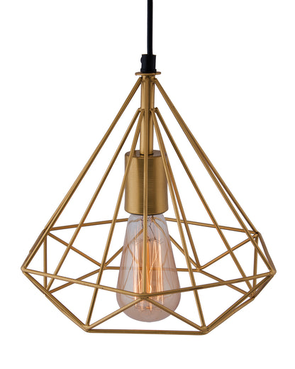 Golden Edison Hanging Diamond caged E27 Holder ceiling light(Bulb Not Included)