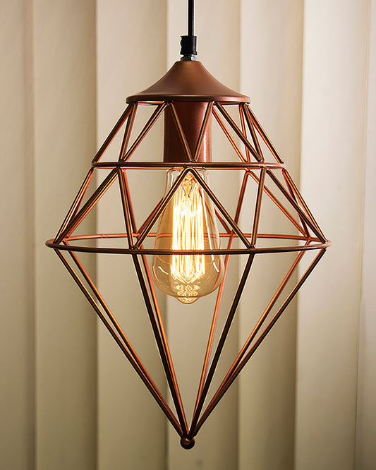 Copper Vintage Edison Filament Hanging Classic Gem , Rose Gold, E27 Hanging Ceiling Light for LED/Filament Bulb, Decorative Urban Retro Lighting