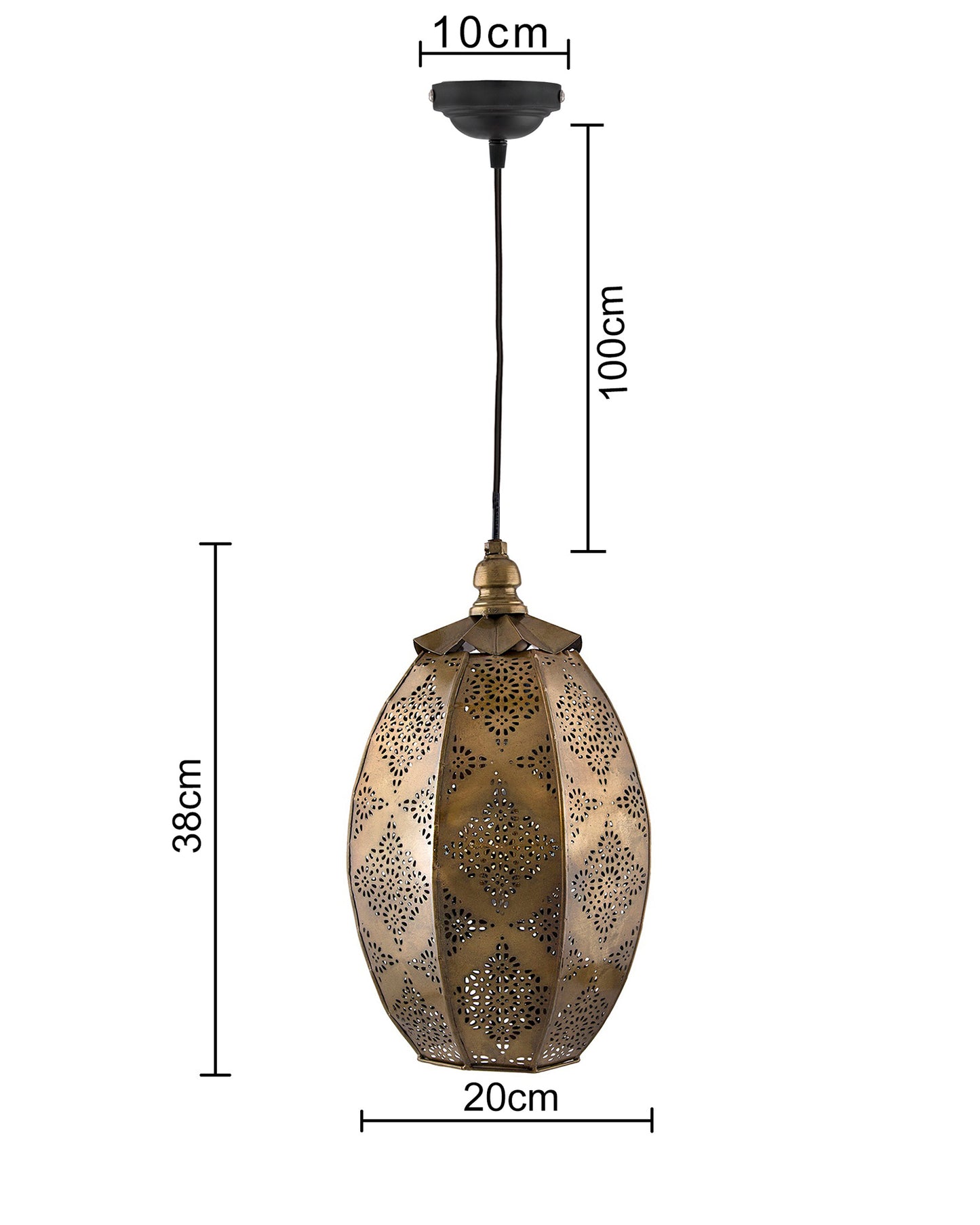 Antique Oval Moroccan hanging ceiling lamp, antique finish hanging pendant light