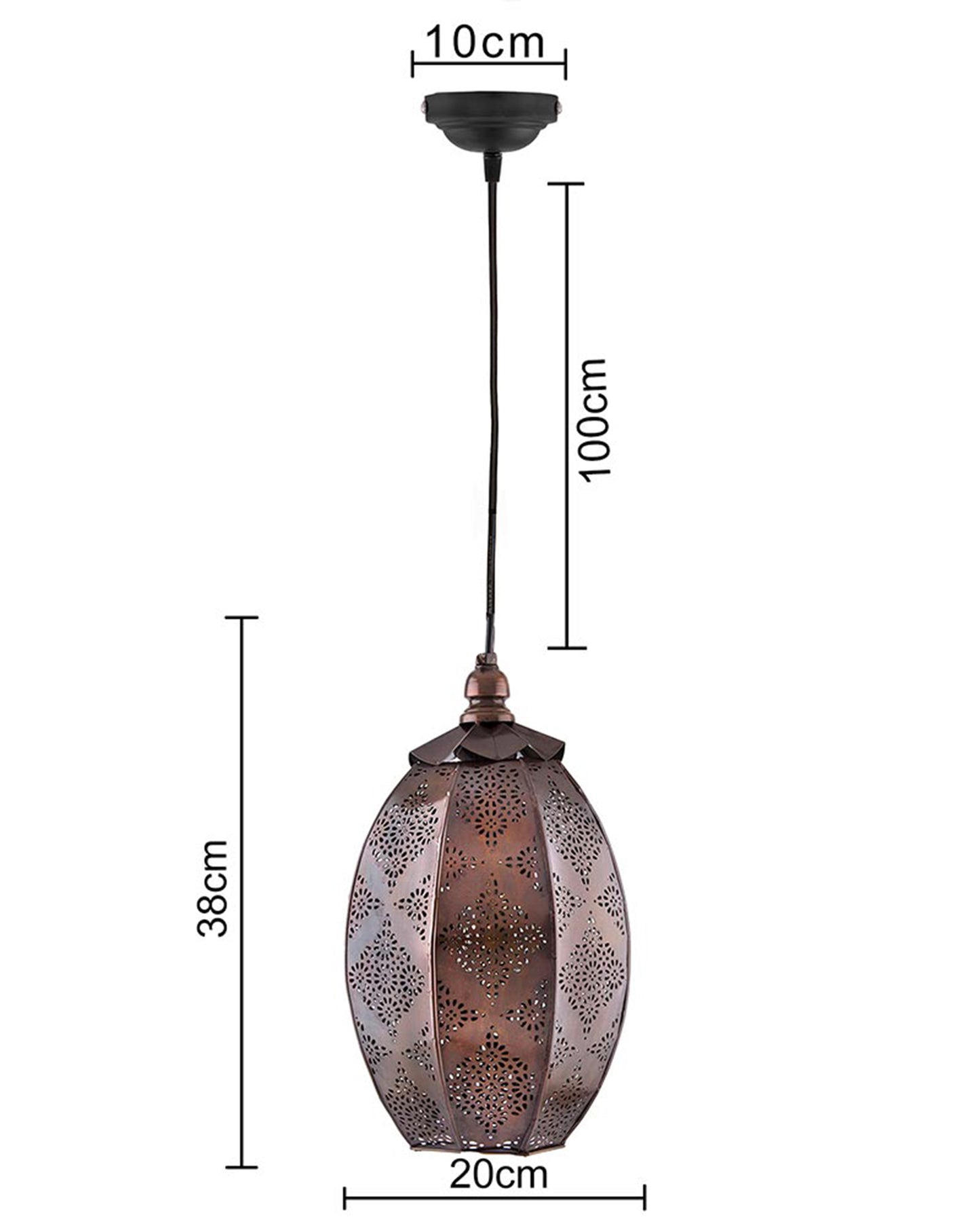 Antique Oval Moroccan hanging ceiling lamp, antique finish hanging pendant light